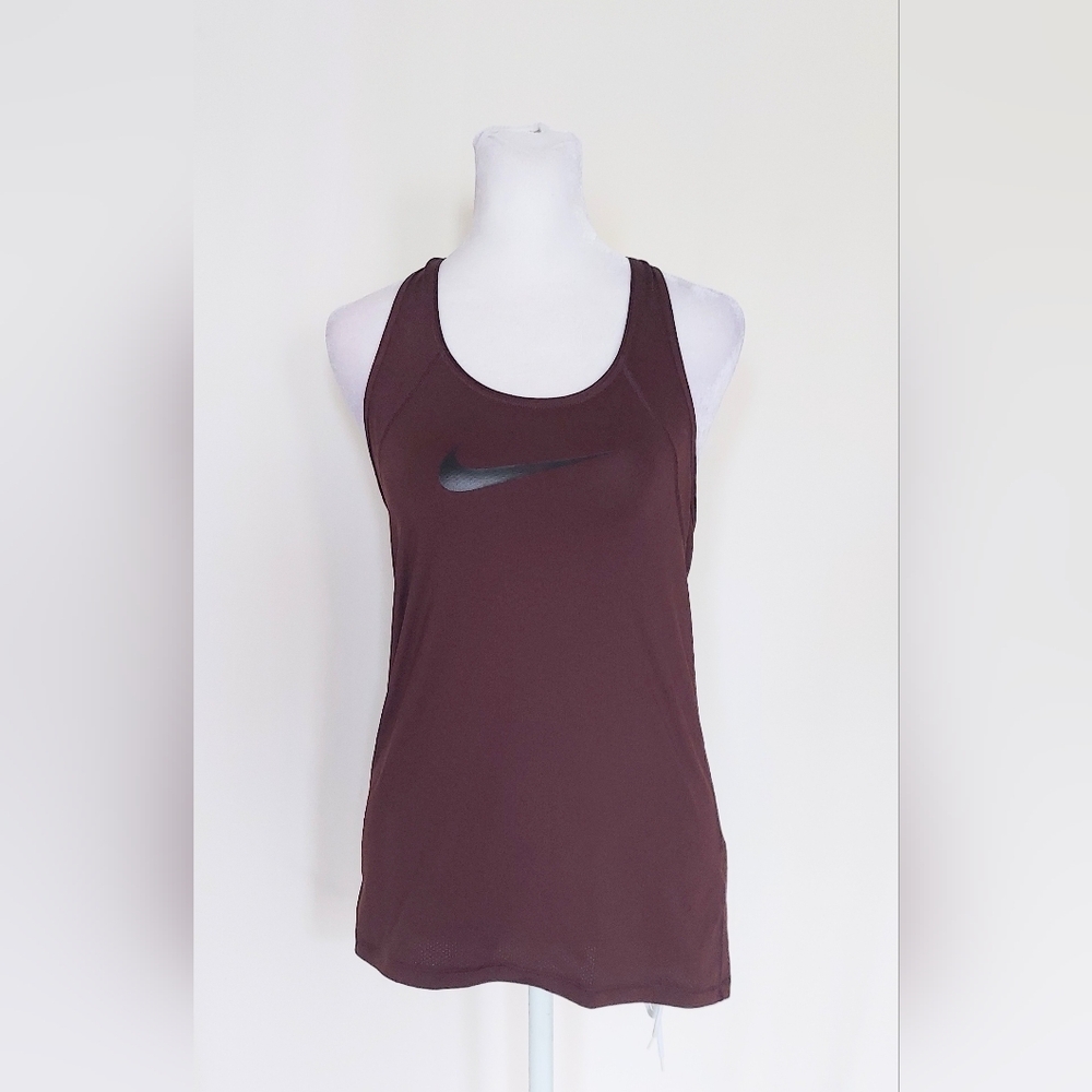 Nike Dri-Fit Racerback Athletic Tank Top Size Small Burgandy Red